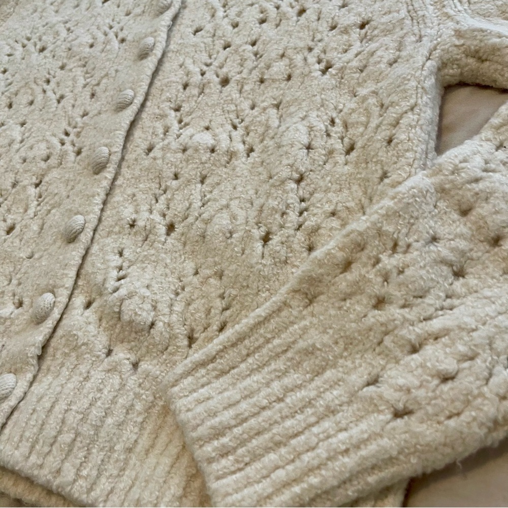 Madewell Pointelle-Stitch Cardigan in Cotton Blend Size S - Picture 4 of 9